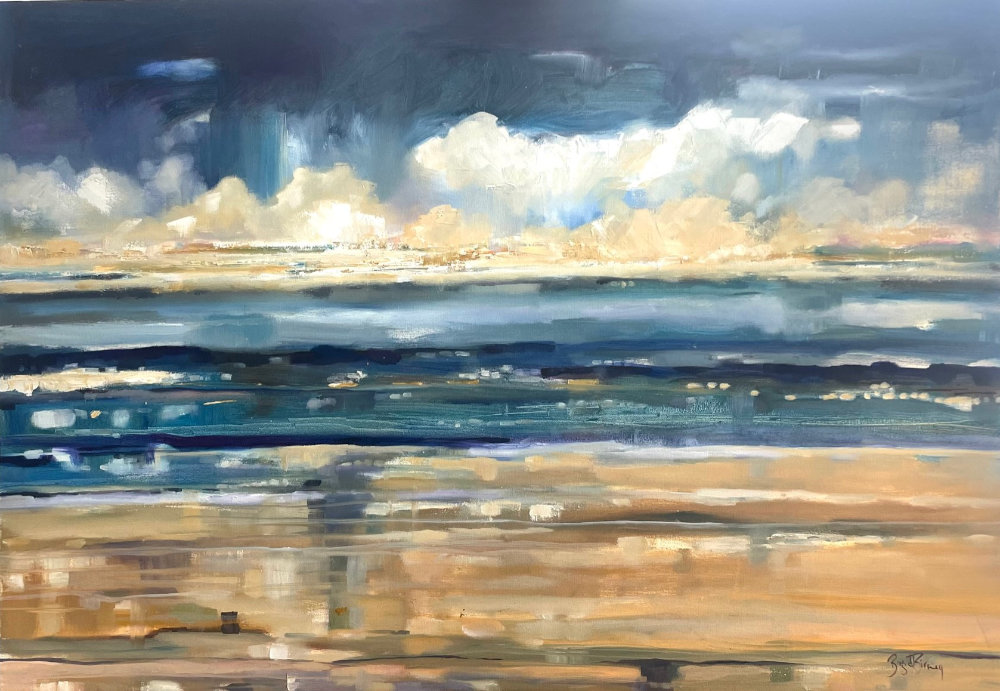 painting of sligo beach by brigid birney